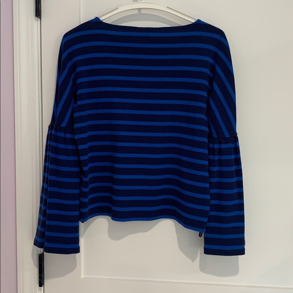 J.Crew Blue striped Women's Top